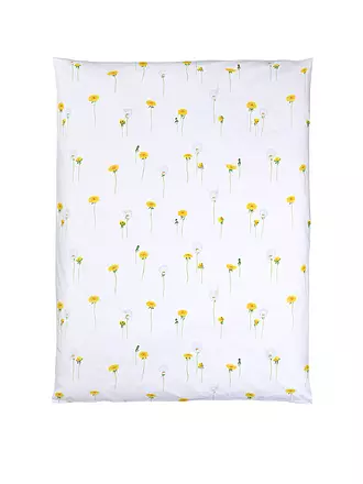 CHRISTIAN FISCHBACHER | Satin Deckenbezug PUSTEBLUME 140x200cm Weiss/Gelb | 